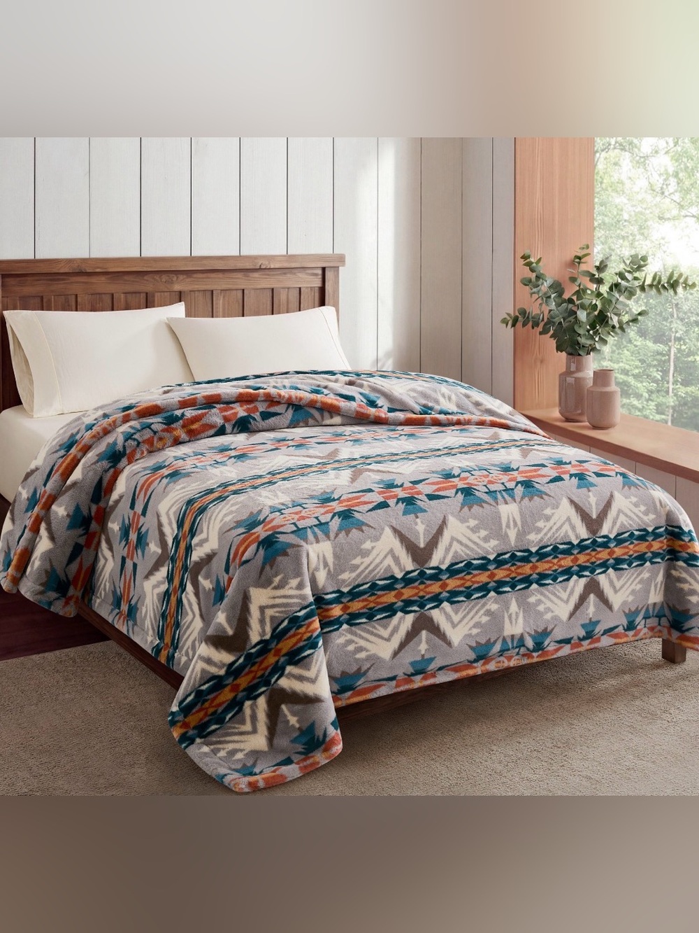 NEW Pendleton Faux Fur Soft Luxe Blanket Queen Echo Peaks 98x92